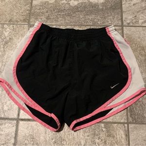 womens black with pink outlining shorts